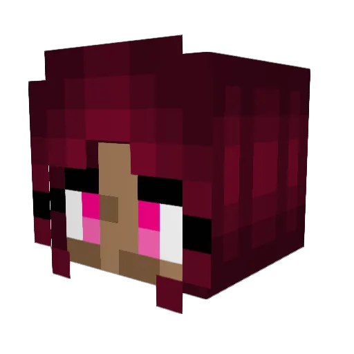 MoriMoriMoriii Minecraft avatar head, 3D render