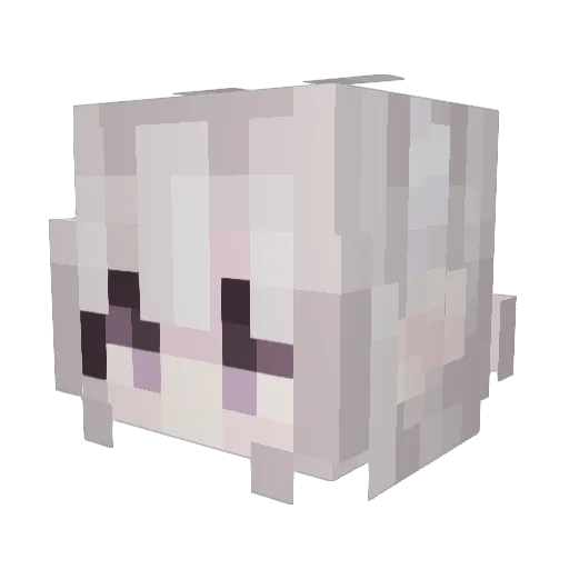 MoriNV Minecraft avatar head, 3D render