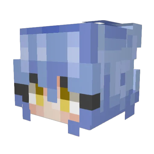 MoriSempie Minecraft avatar head, 3D render