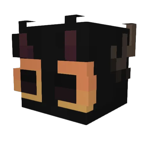 MoriVendet Minecraft avatar head, 3D render