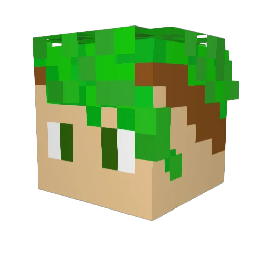MoriVideo Minecraft avatar head, 3D render