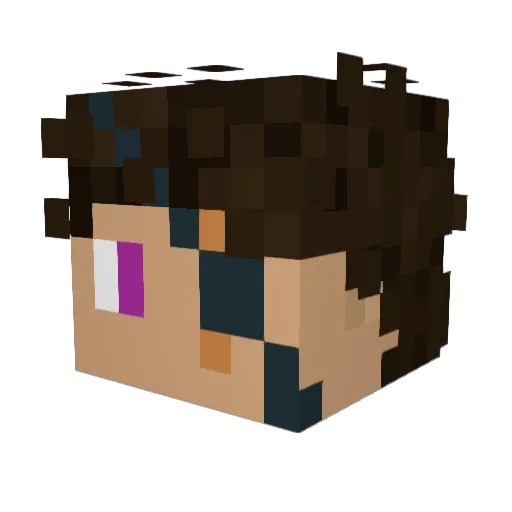 Mori_002 Minecraft avatar head, 3D render