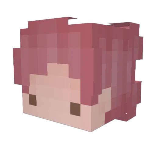 Mori_7ro Minecraft avatar head, 3D render