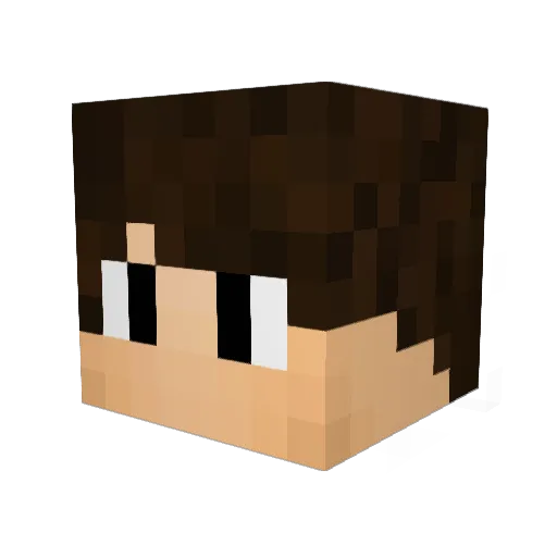 Mori_Agari Minecraft avatar head, 3D render