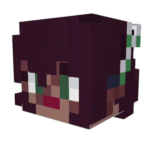 Mori_Dox Minecraft avatar head, 3D render