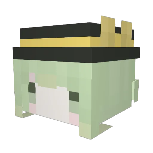 MoriaLuluka Minecraft avatar head, 3D render