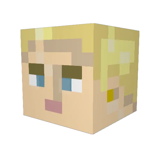 Moriarty12 Minecraft avatar head, 3D render