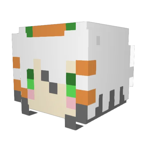 Moriban Minecraft avatar head, 3D render