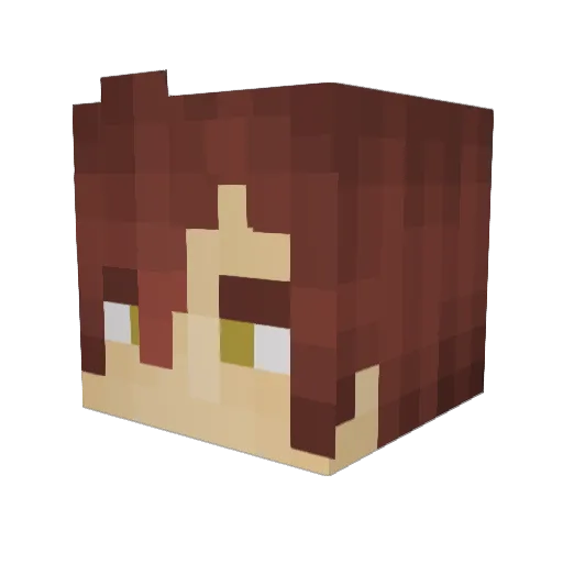 Moribundum Minecraft avatar head, 3D render