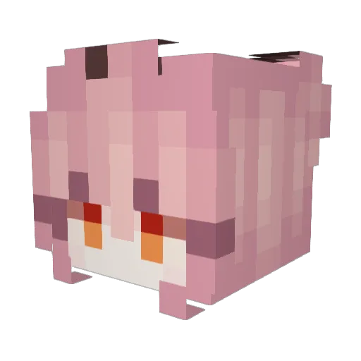 Moriful Minecraft avatar head, 3D render