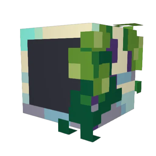 Morigale Minecraft avatar head, 3D render