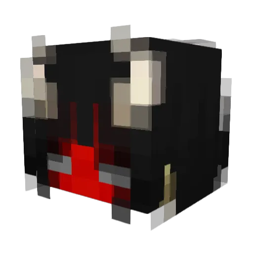 Moriiih Minecraft avatar head, 3D render