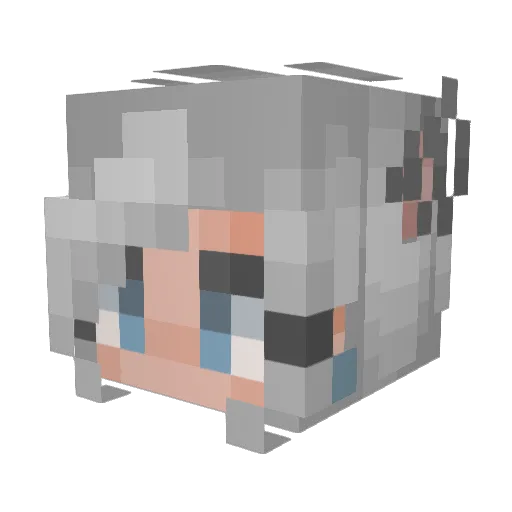 Morik_ Minecraft avatar head, 3D render