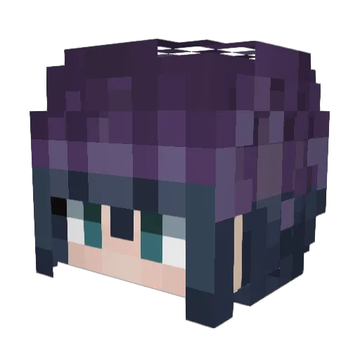 Morikage Minecraft avatar head, 3D render
