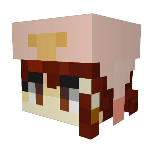 Morilo Minecraft avatar head, 3D render