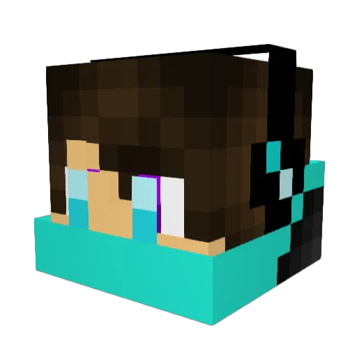 MorilolHD Minecraft avatar head, 3D render