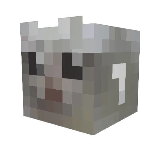 Morimento Minecraft avatar head, 3D render