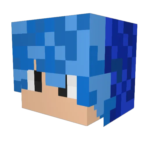 Morina1312 Minecraft avatar head, 3D render
