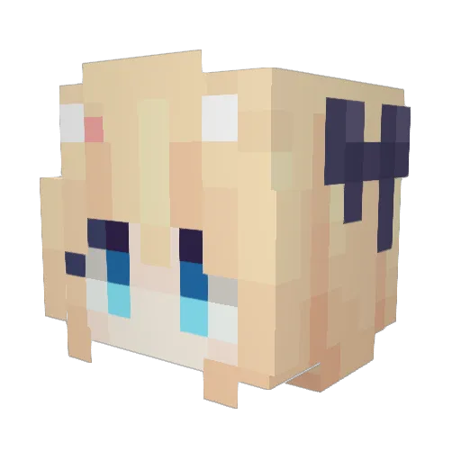 Morine_q Minecraft avatar head, 3D render