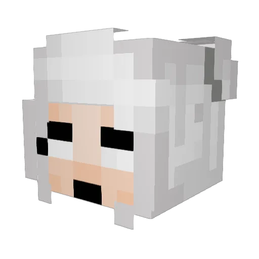 Morinna Minecraft avatar head, 3D render