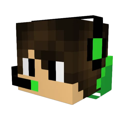 Moriphobia Minecraft avatar head, 3D render