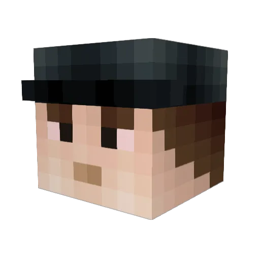 Moriquende Minecraft avatar head, 3D render