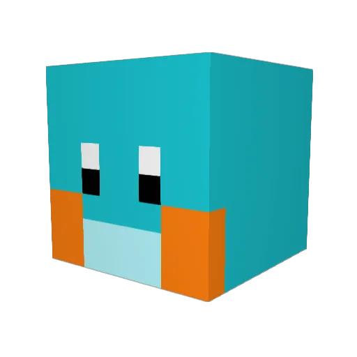 Moriri441 Minecraft avatar head, 3D render