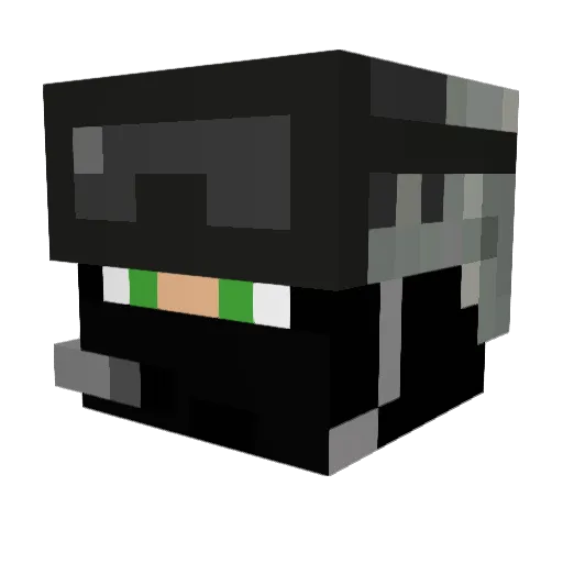 Moriscent Minecraft avatar head, 3D render