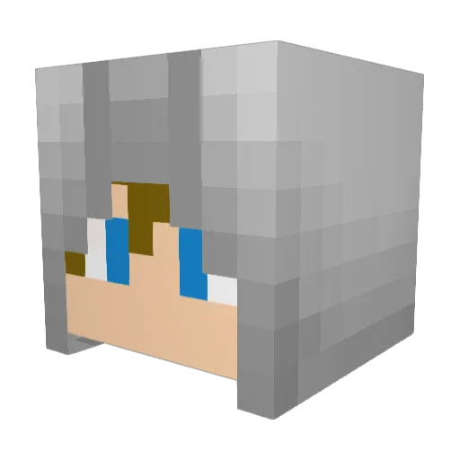 Morish Minecraft avatar head, 3D render