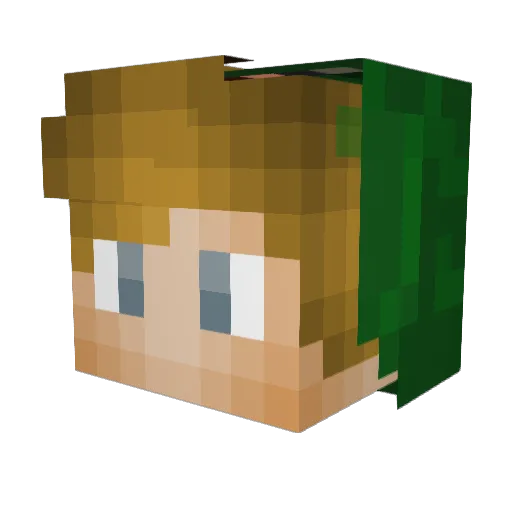 MoritzFour Minecraft avatar head, 3D render