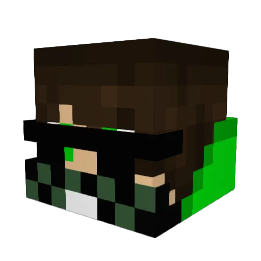 Moritzide Minecraft avatar head, 3D render