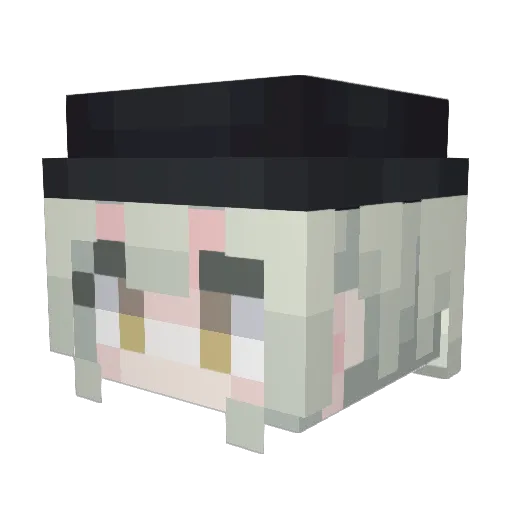 Morizero Minecraft avatar head, 3D render