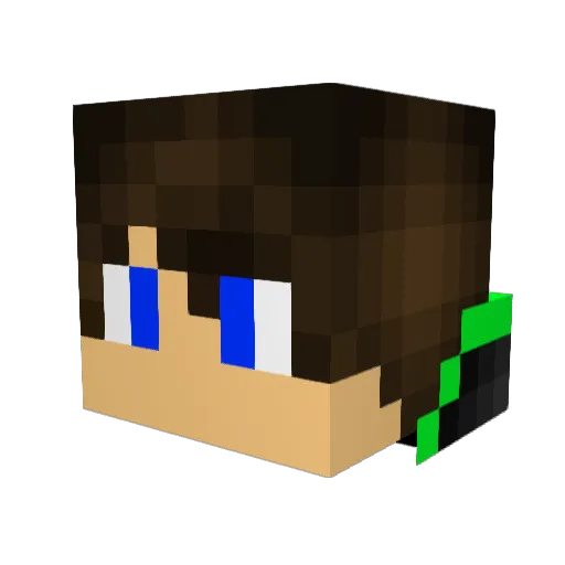 Morjo5 Minecraft avatar head, 3D render