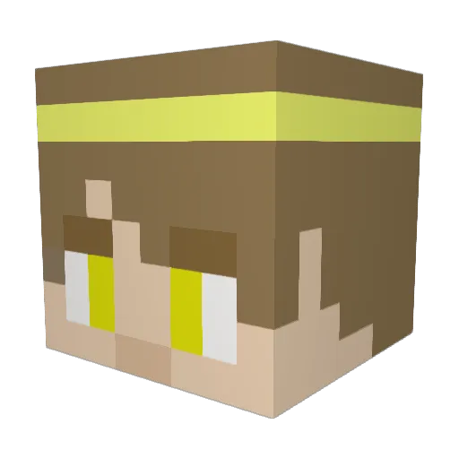 Mork172 Minecraft avatar head, 3D render