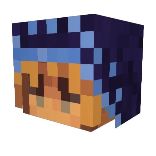 Mork25 Minecraft avatar head, 3D render