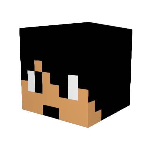 Morkadas Minecraft avatar head, 3D render