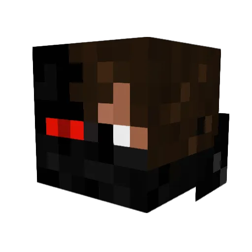 Morkblah Minecraft avatar head, 3D render