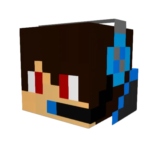 Morkesss Minecraft avatar head, 3D render