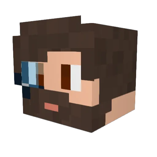 Morkovoch4ka Minecraft avatar head, 3D render