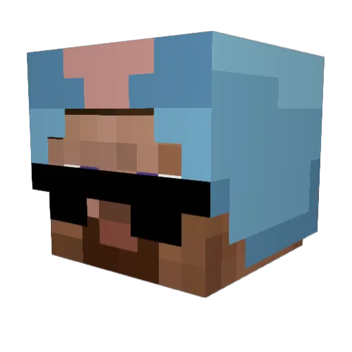 Morlord Minecraft avatar head, 3D render