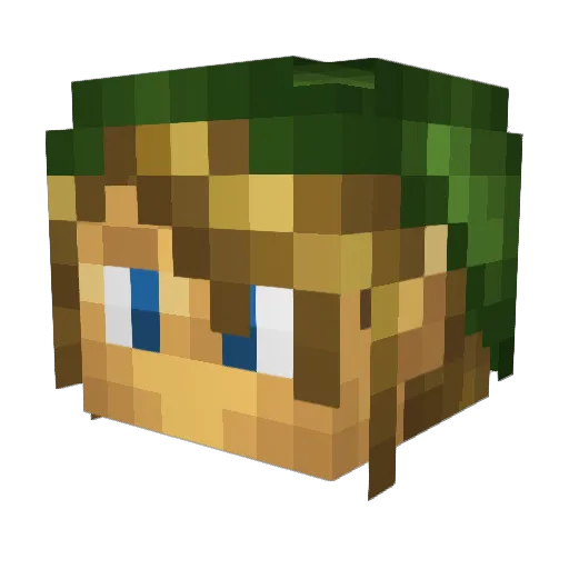 MormonAric Minecraft avatar head, 3D render