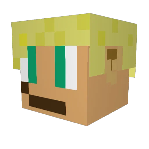 Mormor0911 Minecraft avatar head, 3D render
