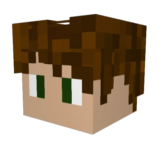 Morneels Minecraft avatar head, 3D render