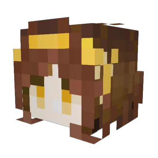 Morniie Minecraft avatar head, 3D render