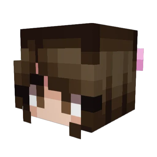 MorningGloryRose Minecraft avatar head, 3D render