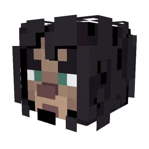 Mornity Minecraft avatar head, 3D render