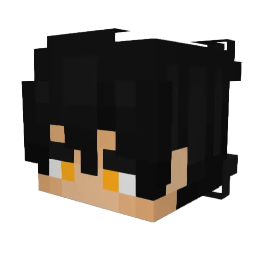 MoroFlame Minecraft avatar head, 3D render