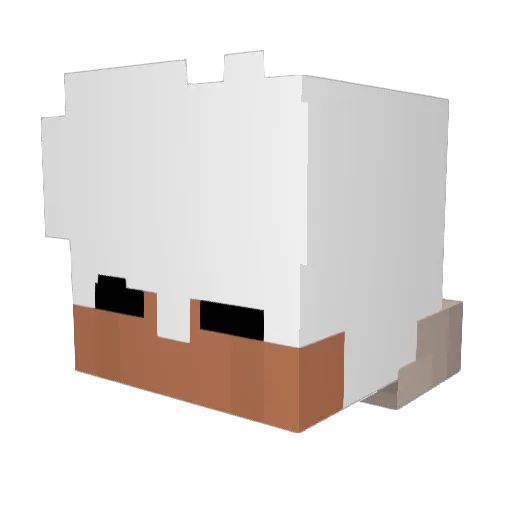 Morochito Minecraft avatar head, 3D render