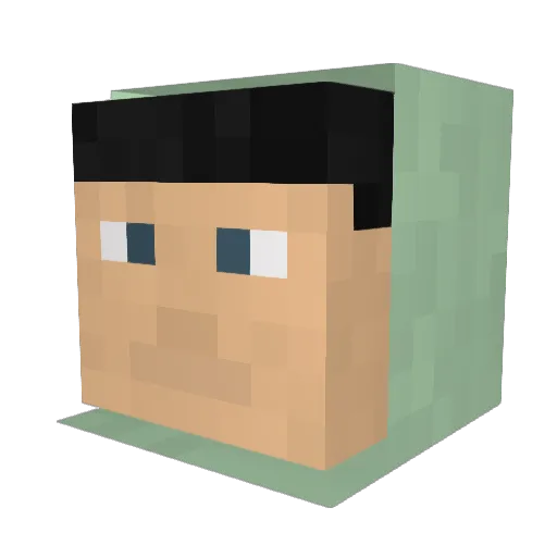Morocris Minecraft avatar head, 3D render
