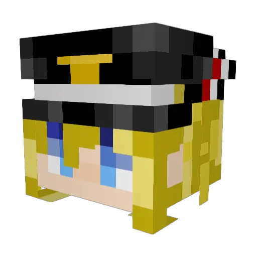 Moroson Minecraft avatar head, 3D render